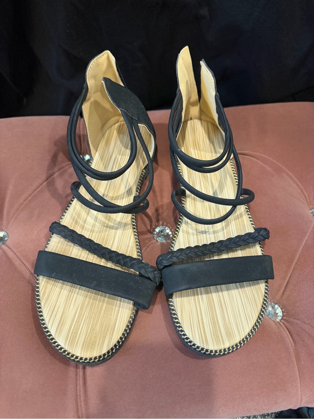 Women’s Black Strappy Sandals